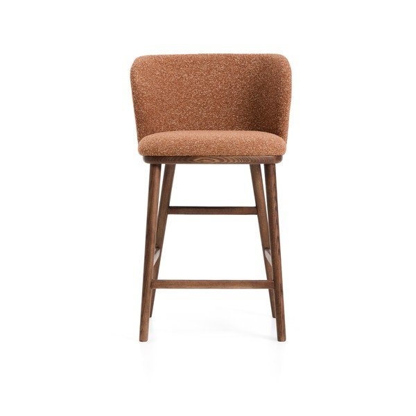 Terakotas oranžs polsterēts bāra krēsls (sēdekļa augstums 65 cm) Ciselia – Kave Home-image-4