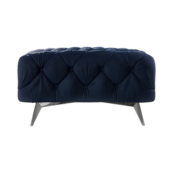 Tumši zils samta kāju soliņš Chelsea – Ropez-image-2