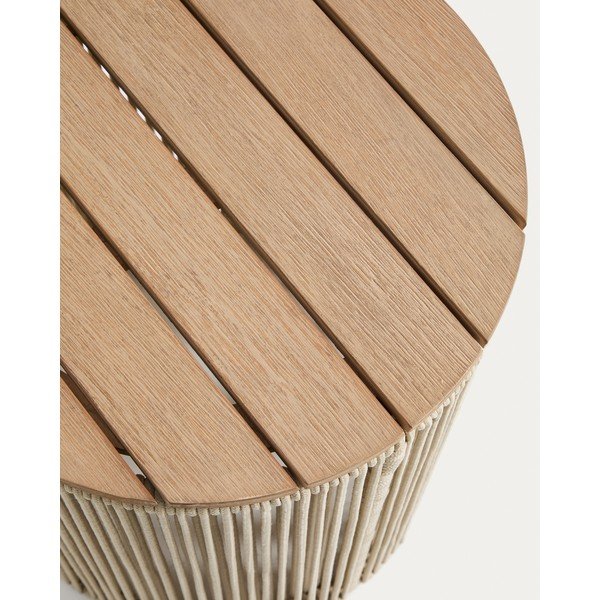 Apaļš dārza galdiņš ar akācijas koka galda virsmu ø 40 cm Dandara – Kave Home-image-4