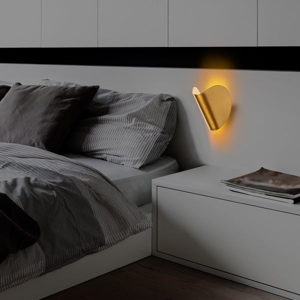 Zelta krāsas LED sienas lampa Heybe – Opviq lights-image-4