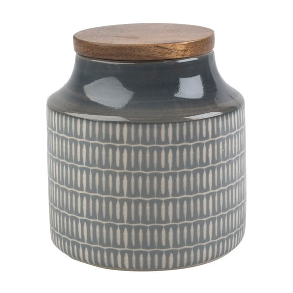 Pelēka keramikas burka ar vāku Creative Tops, 450 ml