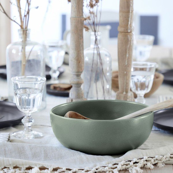 Zaļa māla servēšanas bļoda ø 25 cm Pacifica – Casafina-image-1