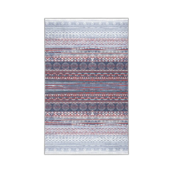 Violets/pelēks mazgājams paklājs 160x230 cm Vintage Stripe – Mila Home