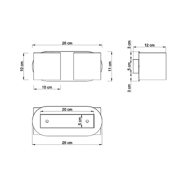 Melna sienas lampa Solux Roda-image-2