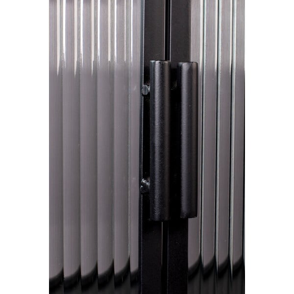 Melna metāla vitrīna 60x90 cm Boli – Dutchbone-image-3