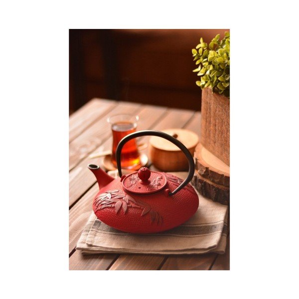 Sarkana dzelzs tējkanna Bambum Mate, 720 ml-image-1