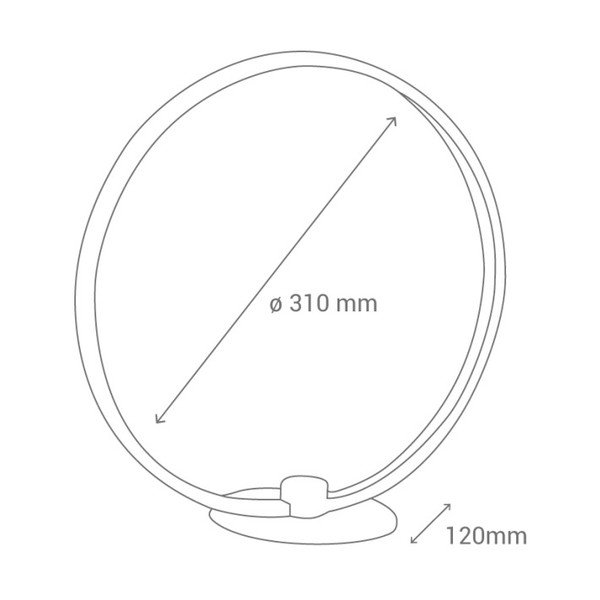 Balta ovāla galda lampa SULION Framed-image-2