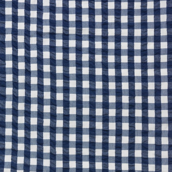 Balta/tumši zila vienvietīga gultas veļa no krepa auduma 140x200 cm Bæk&Bølge – JUNA-image-4