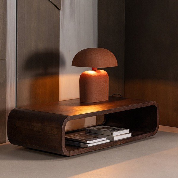 Tumša dabīga toņa mango masīvkoka žurnālgaldiņš 60x120 cm Kinu – WOOOD-image-3