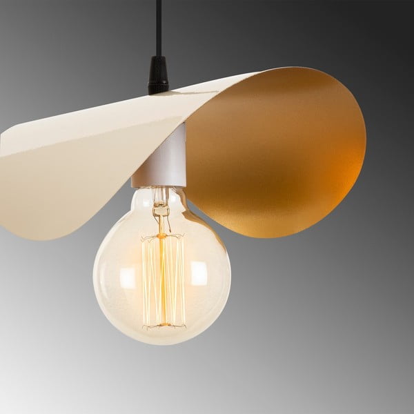 Balta/zelta krāsas piekaramā lampa Sivani – Opviq lights-image-4