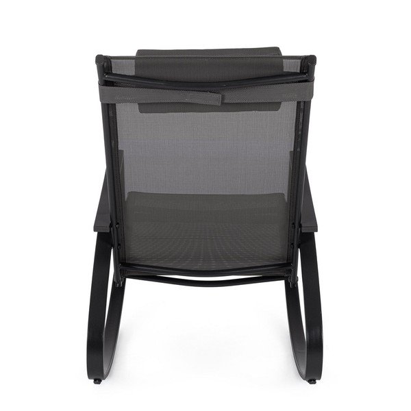 Antracīta pelēks metāla dārza atpūtas krēsls Ercolano – Bizzotto-image-4
