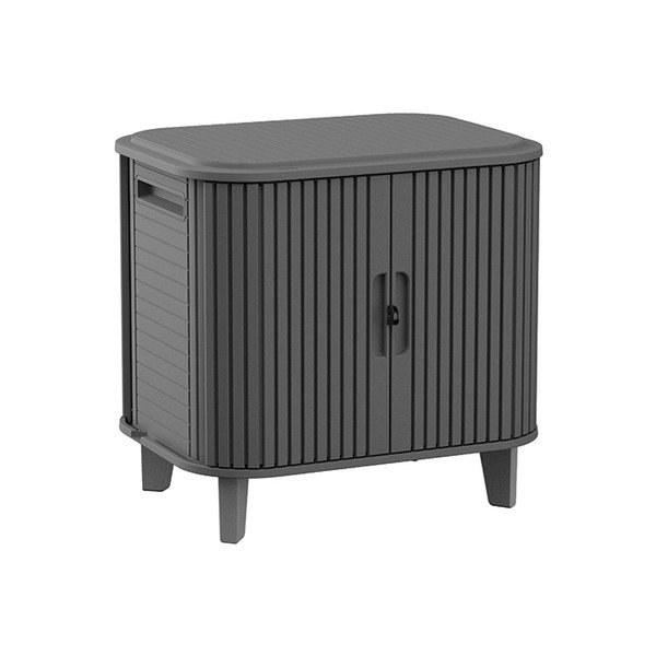 Pelēka plastmasas dārza uzglabāšanas kaste Velo – Keter