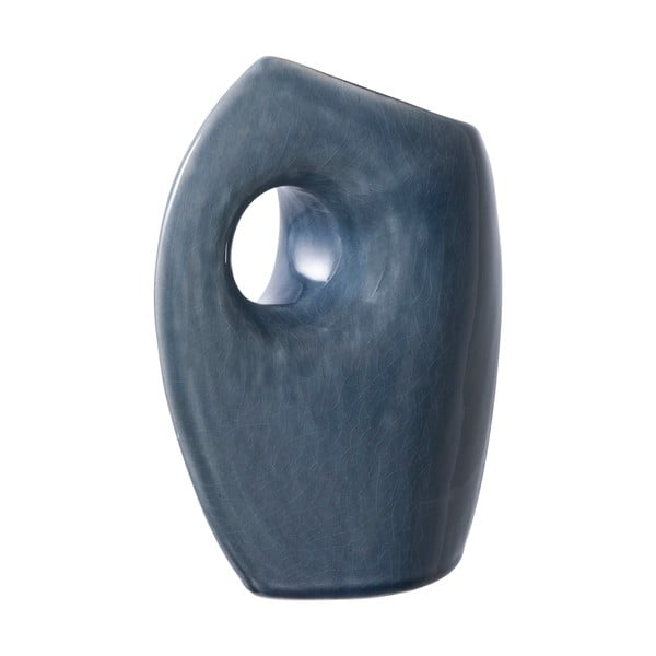Tumši zila keramikas vāze (augstums 18 cm) – House Nordic-image-4