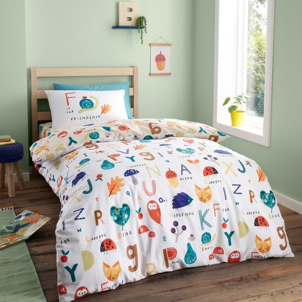 Bērnu gultas veļa bērnu gultiņai 120x150 cm Woodland Alphabet – RHS