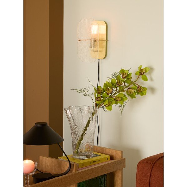 Misiņa krāsas sienas lampa ar vadu Ruffle – Hübsch-image-1