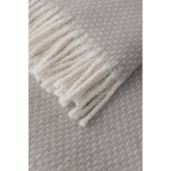 Gaiši pelēks pleds ar kokvilnu Euromant Zen, 140 x 160 cm-image-1