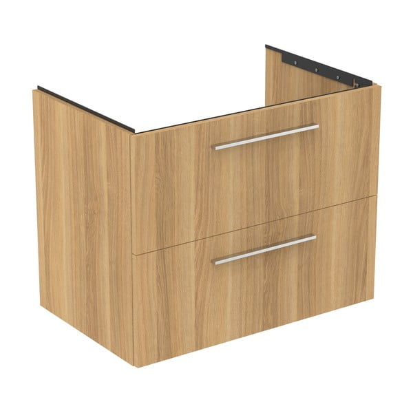 Dabīga toņa piekarams skapītis zem izlietnes ar ozolkoka imitāciju 80x63 cm i.Life B – Ideal Standard-image-2