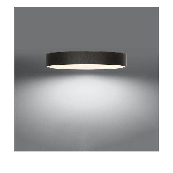 Melna griestu lampa ar auduma abažūru ø 90 cm Herra – Sollux-image-2