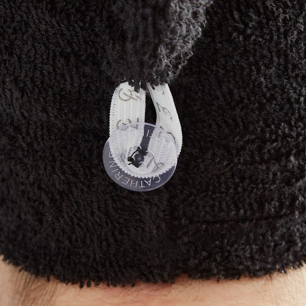 Melni ātri žūstoši kokvilnas matu dvieļi (2 gab.) 20x13 cm Quick Dry – Catherine Lansfield-image-1