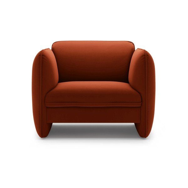 Ķieģeļu sarkans samta atpūtas krēsls Georgia – Micadoni -image-2