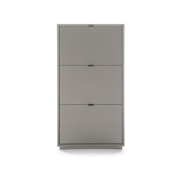 Pelēks apavu skapis ar 3 atvilktnēm Marckeric Luka-image-2