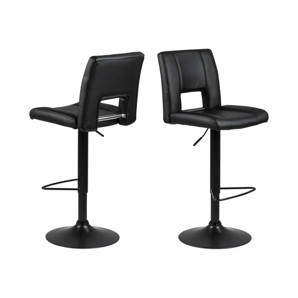 Melns bāra krēsls ar regulējamu augstumu Actona Sylvia-image-2