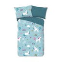 Vienguļamā flaneļa bērnu gultas veļa 140x200 cm Snowycorn – Good Morning