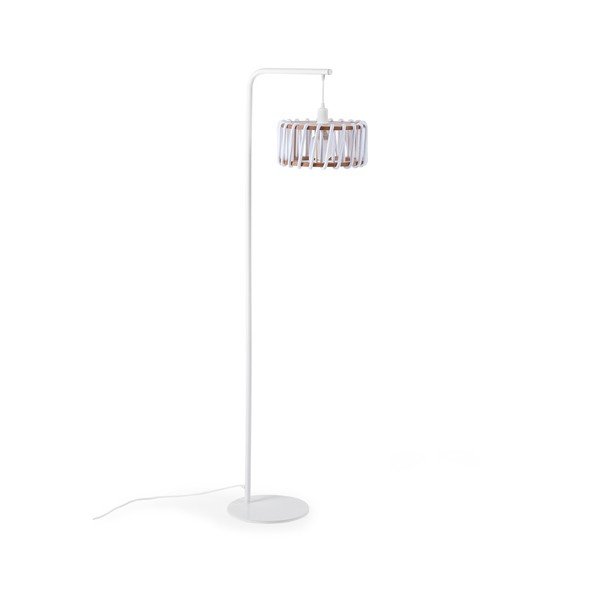 Stāvlampa ar baltu konstrukciju un nelielu baltu abažūru EMKO Macaron-image-1
