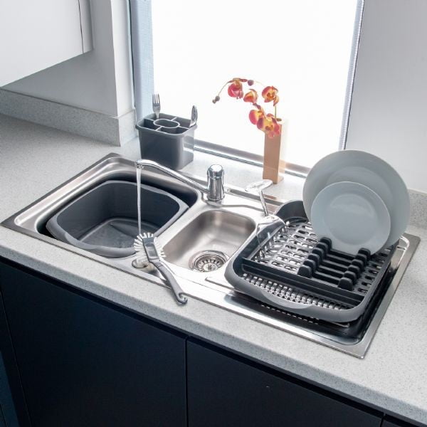 Ķieģeļu sarkana kvadrātveida plastmasas bļoda Addis, 38 x 32 x 14 cm-image-1