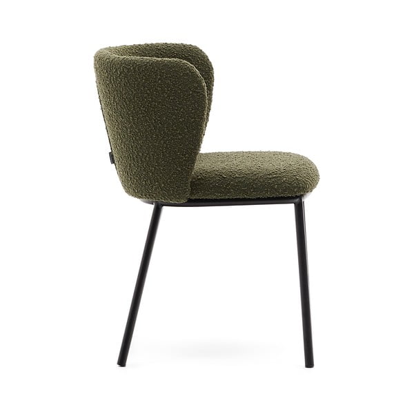 Zaļš polsterēts ēdamistabas krēsls Ciselia – Kave Home-image-2