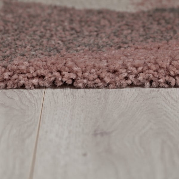 Rozā un pelēks paklājs Flair Rugs Nuru, 60 x 230 cm-image-3