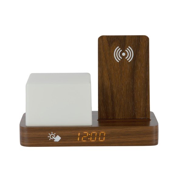 Digitāls/galda modinātājpulkstenis ar bezvadu uzlādi Retro LED Night Light – Karlsson-image-3