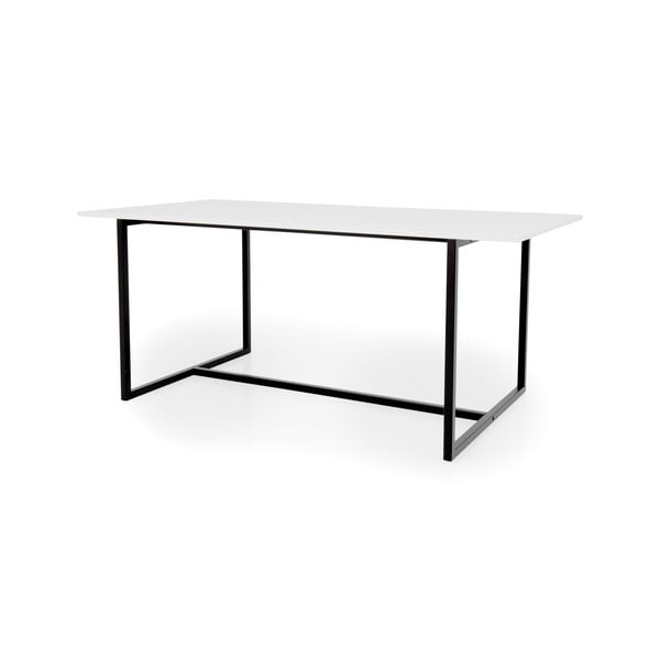 Balts ēdamgalds ar melnu metāla pamatni Tenzo Mello-image-1