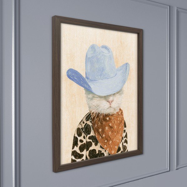Drukāta glezna ar rāmi 30x40 cm Howdy Cat – Styler-image-1