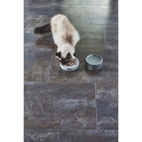 Porcelāna lēnās barošanas bļoda kaķiem ø 16 cm Piatto Concrete S – MiaCara-image-1