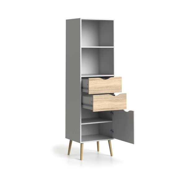 Balts grāmatplaukts Tvilum Oslo, 50 x 171 cm-image-3