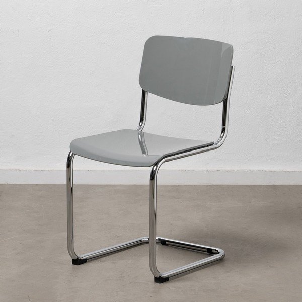 Pelēki pusdienu krēsli (4 gab.) Chrome – Ixia-image-2