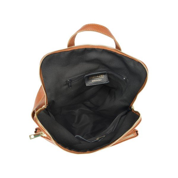 Tumša konjaka brūna ādas mugursoma Isabella Rhea Carrie Backpack-image-3