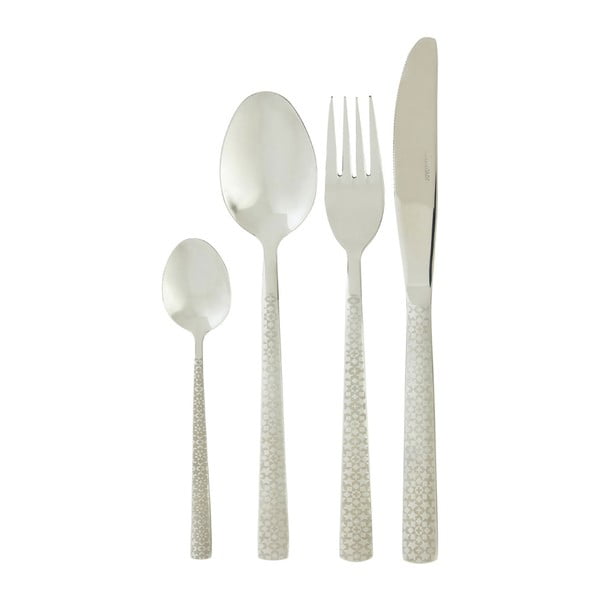 Balti nerūsējošā tērauda galda piederumi (24 gab.) Avie – Premier Housewares-image-1