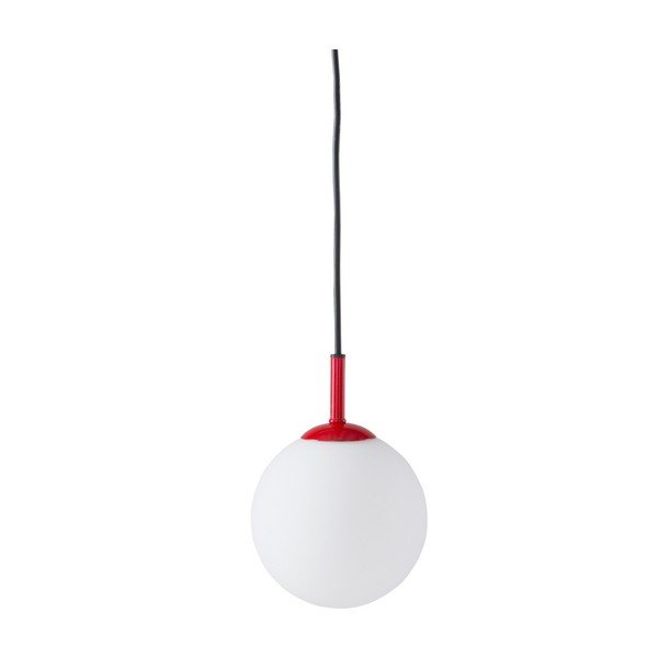 Sarkana/balta stikla piekaramā lampa ø 13 cm Ekman – Jotex