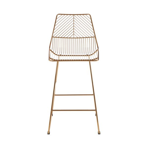 Zelta krāsas metāla bāra krēsls District – Premier Housewares-image-2