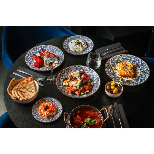 Balta/zila porcelāna bļodiņa 210 ml Azul – BonBistro-image-4