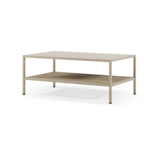 Krēmkrāsas metāla žurnālgaldiņš 60x100 cm Fayna – Marckeric-image-3