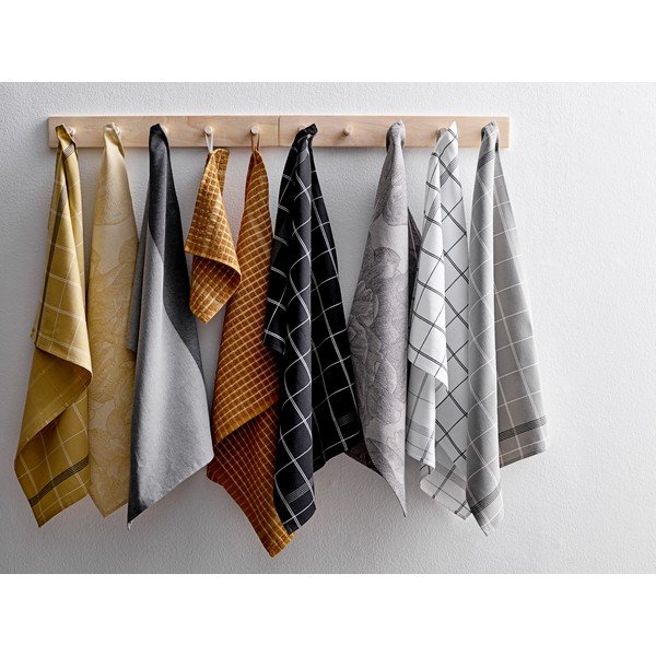 Dzeltens kokvilnas virtuves dvielis Södahl Geometric, 50 x 70 cm-image-3