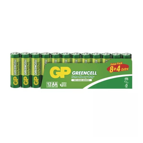AA cinka baterijas (12 gab.) GREENCELL – EMOS