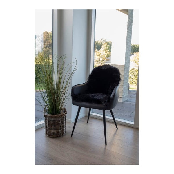 Melna sintētiska kažokāda 50x85 cm – House Nordic-image-2