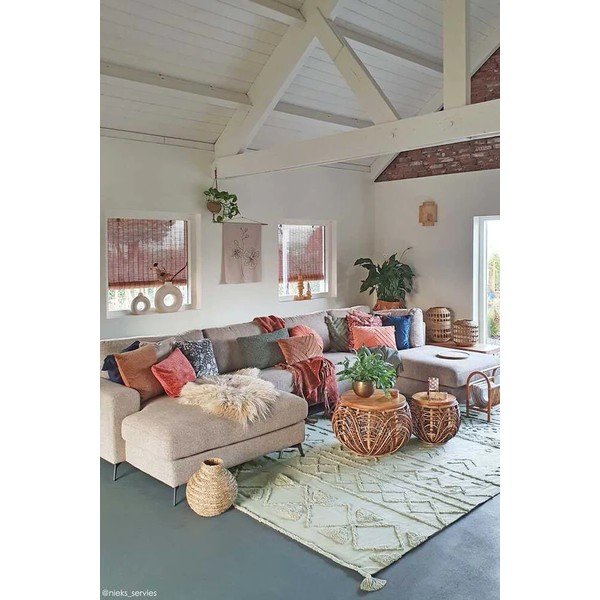 Gaiši zaļš mazgājams/ar rokām darināts kokvilnas paklājs 170x240 cm Tribu Olive – Lorena Canals-image-4