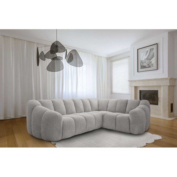 Gaiši pelēks stūra dīvāns (ar labo stūri/L veida) Shell – Miuform-image-1