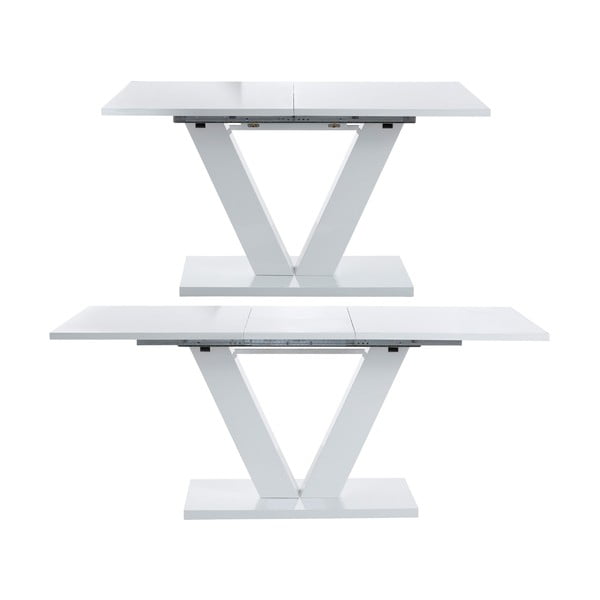 Spīdīgs izvelkams ēdamgalds ar papildu galda virsmu 90x140 cm Aaron – Støraa-image-2