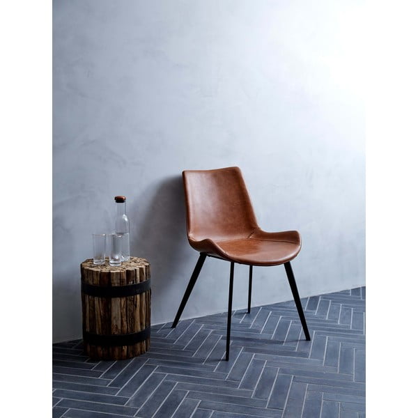Brūns eko ādas ēdamistabas krēsls DAN-FORM Denmark Hype-image-1